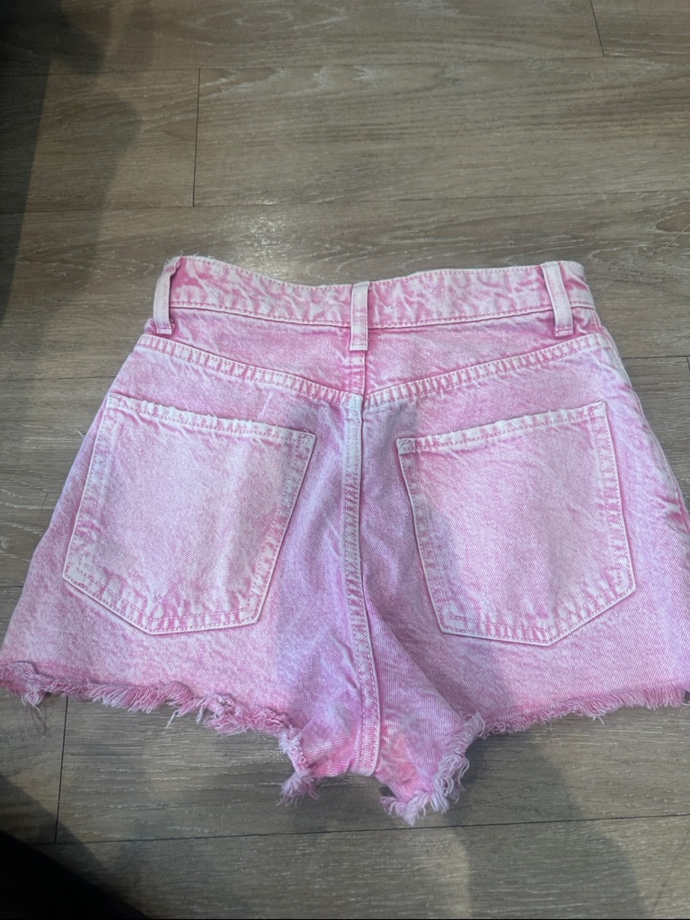 Zara Size 2 Pink High-Rise Denim Shorts - Women - Picture 3 of 3